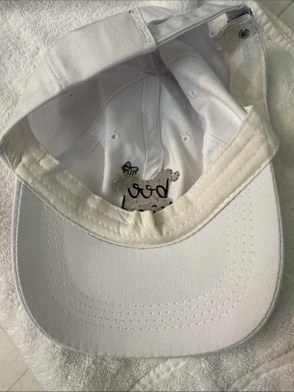 Bee Kind White Kids Baseball Cap